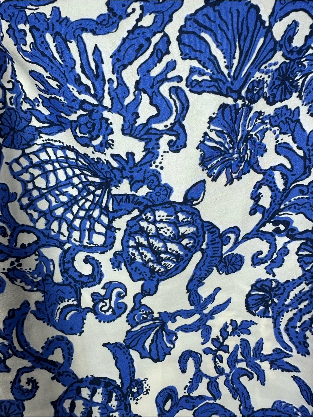 Lilly Pulitzer Women’s Kaori 3/4 Sleeve Off Shoulder Deeper Coconut Ride With Me - Picture 9 of 10